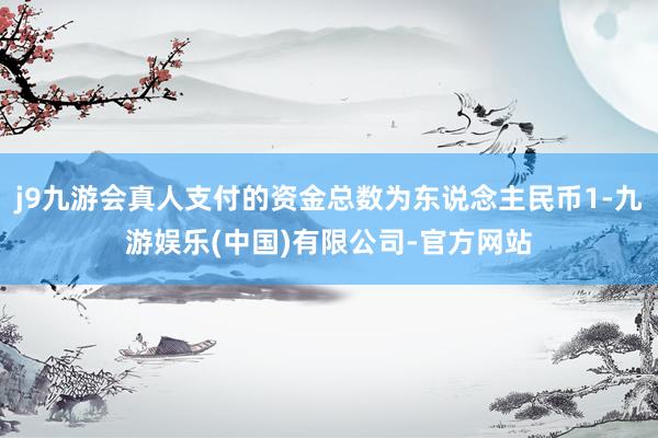 j9九游会真人支付的资金总数为东说念主民币1-九游娱乐(中国)有限公司-官方网站