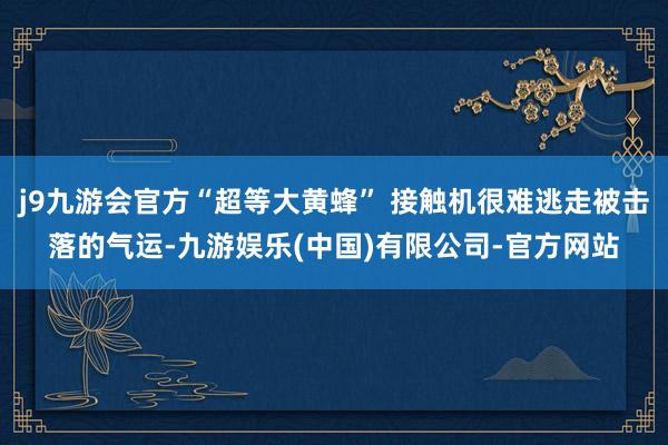 j9九游会官方“超等大黄蜂” 接触机很难逃走被击落的气运-九游娱乐(中国)有限公司-官方网站