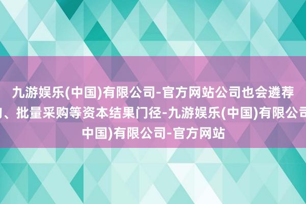 九游娱乐(中国)有限公司-官方网站公司也会遴荐战术性采购、批量采购等资本结果门径-九游娱乐(中国)有限公司-官方网站