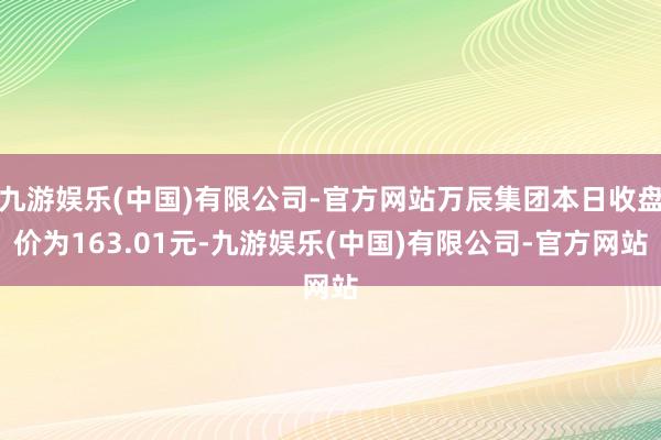 九游娱乐(中国)有限公司-官方网站万辰集团本日收盘价为163.01元-九游娱乐(中国)有限公司-官方网站